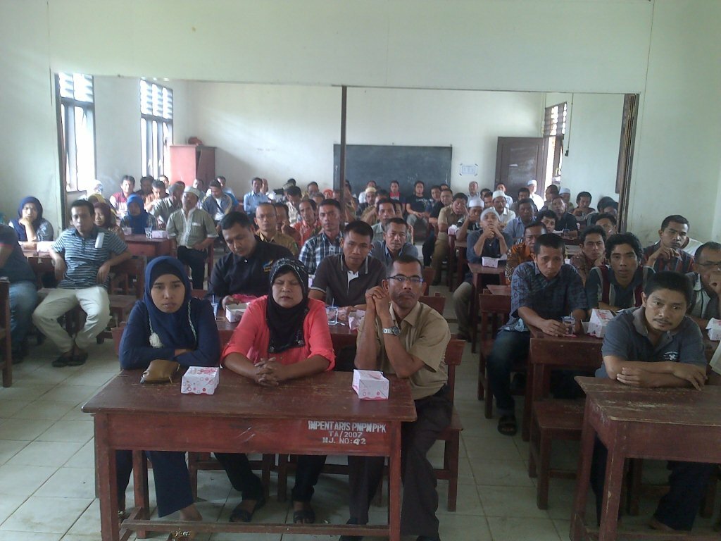 Peserta Rapat monitoring disalah satu Kecamatan di Madina